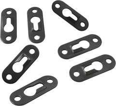 30 Pcs Black Single Keyhole Hangers with 60 Pcs Screws, 44 X 16 Mm Metal
