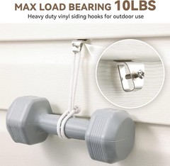 Siding Hooks for Hanging Outdoor, 20-Pack Vinyl Siding Hooks Set, Weatherproo…