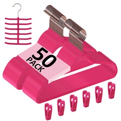 50/100pcs Premium Velvet Hangers Non-Slip w/Finger Clips and Tie Rack Ultra Slim