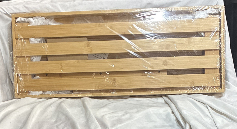 Wood Natural 2 shelf Free Standing Shoe Rack 27.5×11.2×17.5 in