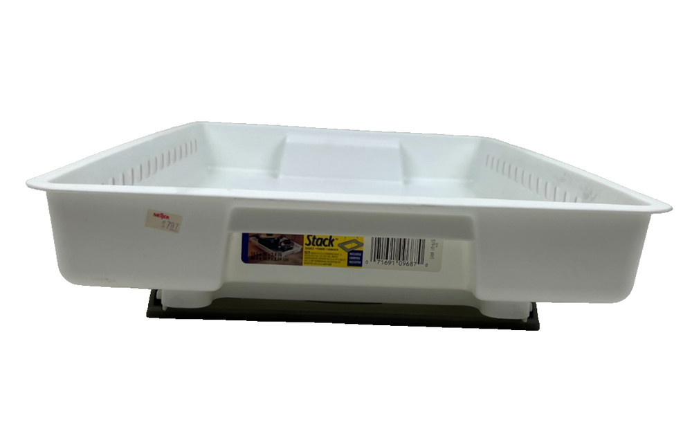 Rubbermaid Slide’n Stack Slide N Stack Basket White Plastic 14.5x20x3.4” #5579