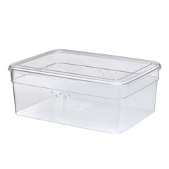 Clear Glossy Plastic Extra Wide Shoe Box – with Lid, for Closet Storage