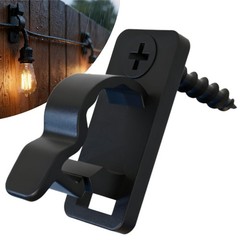80Pack Outdoor String Light Clips Screw-in Hooks,Weatherproof Cable Hangers a…