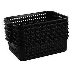 6 PCS Plastic Desktop Storage Trays Baskets Organization Desk Organizer Bin