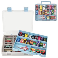 Double-Layer Storage for 1/64 Scale 11.69 x 9.25 x 3.11 inches, Light Blue