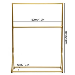 Retro Industrial Clothing Garment Rack 1.6m Freestanding Metal Clothes Rack NEW