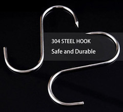 Meat Hooks 4” 4mm, SUS304 Stainless Steel Butcher’s Hook(10Pack), Meat Hook for