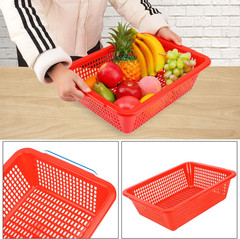 10 Red Plastic Storage Baskets for Home, Office, Classroom & Shop – 10 Pack