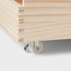 Large Wood Bin with Wheels – Brightroom