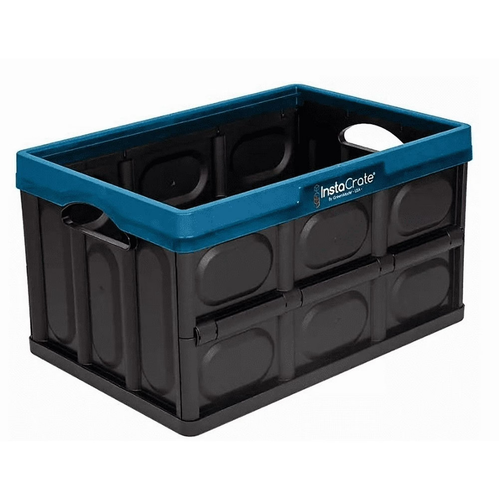 GreenMade InstaCrate 12 Gallon Collapsible Tote blue/black
