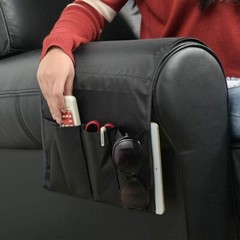 Sofa Armrest Organizer 4 Ports TV Remote Control Holder Chair Beside Couch Bag