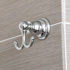 2x Polished Chrome Wall Hooks Coat Hooks Towel Hooks for Hanging Coat Towel Robe