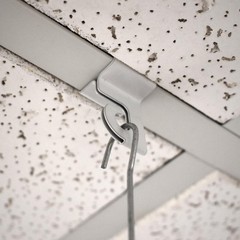 Extra Heavy Duty White Aluminum Drop Ceiling Hooks, One Piece Ceiling Grid Cl…