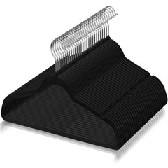 Velvet Hangers 100 Pack Non-Slip Suit Hangers with 360° Rotatable Hook for Pants
