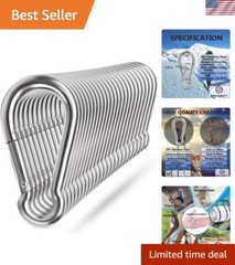 Durable Spring Snap Hooks – 24 Pack Heavy Duty Metal Clips for Camping & Fishing