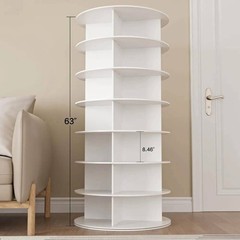 Rotating Shoe Rack Tower 7 Tier Free Standing Shoe Organizer Round Carousel Rack