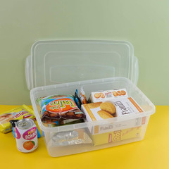 Set of 4 Clear 14 Quart Latching Storage Bins with Lids for Shoes & More