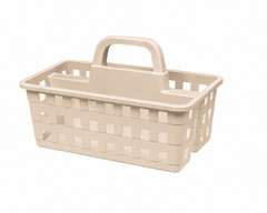 Divided 3-Compartment Plastic Storage Caddy with Handle 10×8.75×7.5 Home Dorm