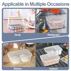 4 Packs 14 Quart Clear Latching Box, Plastic Storage Bin with Lid