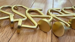 West Elm Matte Gold Metal Traditional S Hooks Hanging Hooks Set of 12