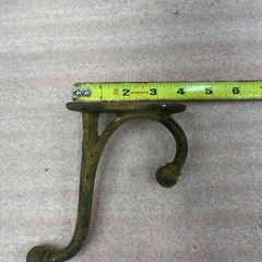 Vintage Antique Cast Iron Hook Wall Coat Jacket Simple Elegant Farmhouse Rustic