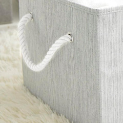 Large Grey Storage Baskets with Lid – 2 Pack, Collapsible Organizer Bins