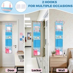 Felt Police Locker Organizer with Soft Mirror, 52 X 11 Inches Hanging Locker …