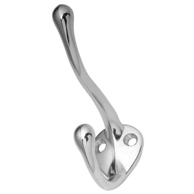 3″ Polished Chrome COAT & HAT Halltree Robe Bath Utility Hook, Hickory P27120-CH
