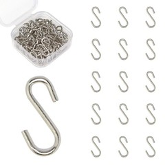 Mini S Hooks Connectors S Shaped Wire Hook Hangers 100pcs Hanging Hooks for D