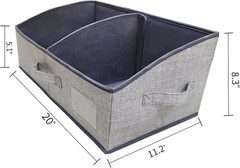 3 Pack Foldable Trapezoid Storage Bins for Clothes, Toys & More – Dark Grey