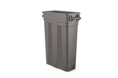 23-Gallon Narrow Trash Can with Handles – Durable Garbage Can, Gray, Made in …
