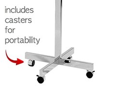 Only Hangers Commercial 2-Way Heavy Duty Straight Arms with “X” Style Base – Chr