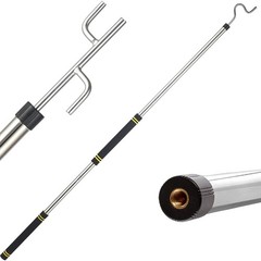 Clothes Hook Pole for Closet,32 to 80In Truck Cargo Recovery Bar Long Handle …