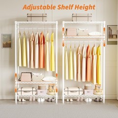 3 Tier Heavy Duty Clothing Rack with Adjustable Shelves 17.7D X 35.4W Inches Use