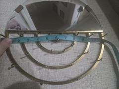 UO Aimee wall mirror with jewelry hooks Gold Tone
