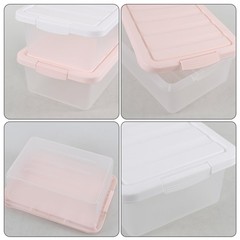 Yubine 2 Packs Plastic Storage Bin with Lid, 14 Quart Latching Container Box, F