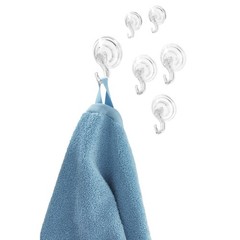iDesign Hooks, Set of 6, Clear, 6 Count Clear