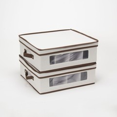 Household Essentials 538 Vision China Storage Box for Tea Cups and Mugs with Lid