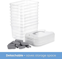 8 Pack 5.5 Quart Plastic Storage Bins with Lid and Handle, Clear Latch Storage B