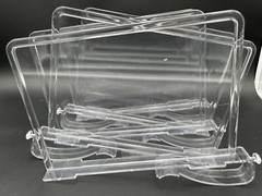 The Container Store Shelf Divider W/Valet Knob Extra Hanging Space 5 Pack Clear