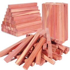 50PCS Cedar Sticks, 100% Aromatic Red Cedar Blocks for Closet Storage,Wardrobe