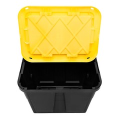 12 Gallon Plastic Storage Container Bin, 4-Pack, Heavy Duty, Lids, Greenmade NEW