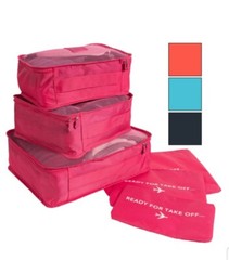 6 Piece Luggage Packing Cubes & Laundry Pouches For Travel and Storage