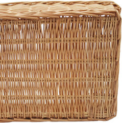 Natural Wicker Rectangular Storage Basket for Arts and Crafts Organization