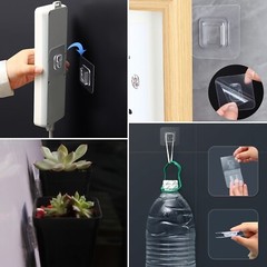 10/20/30/50 Sets Double Sided Adhesive Wall Utility Hooks Hanger Suction Cup