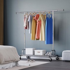 Clothing Garment Rack Capacity 525LBS Clothing Racks on Wheels Rolling Clothes R