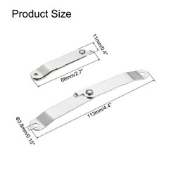 4pcs Lid Folding Support Hinges Silver Folded L 2.7″/68mm Plate W 0.4″/11mm