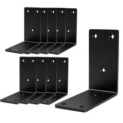 8packs Metal Corner Brackets,﻿90 Degree Angle Post Bracket-4″x 4″ Large Conne…