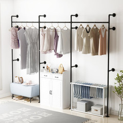 Industrial Pipe Clothing Rack, Heavy Duty Clothes Rack for Hanging Clothes, Wall
