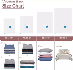 5pcs Jumbo Vacuum Storage Bags Bedding Clothes Travel Space Saver